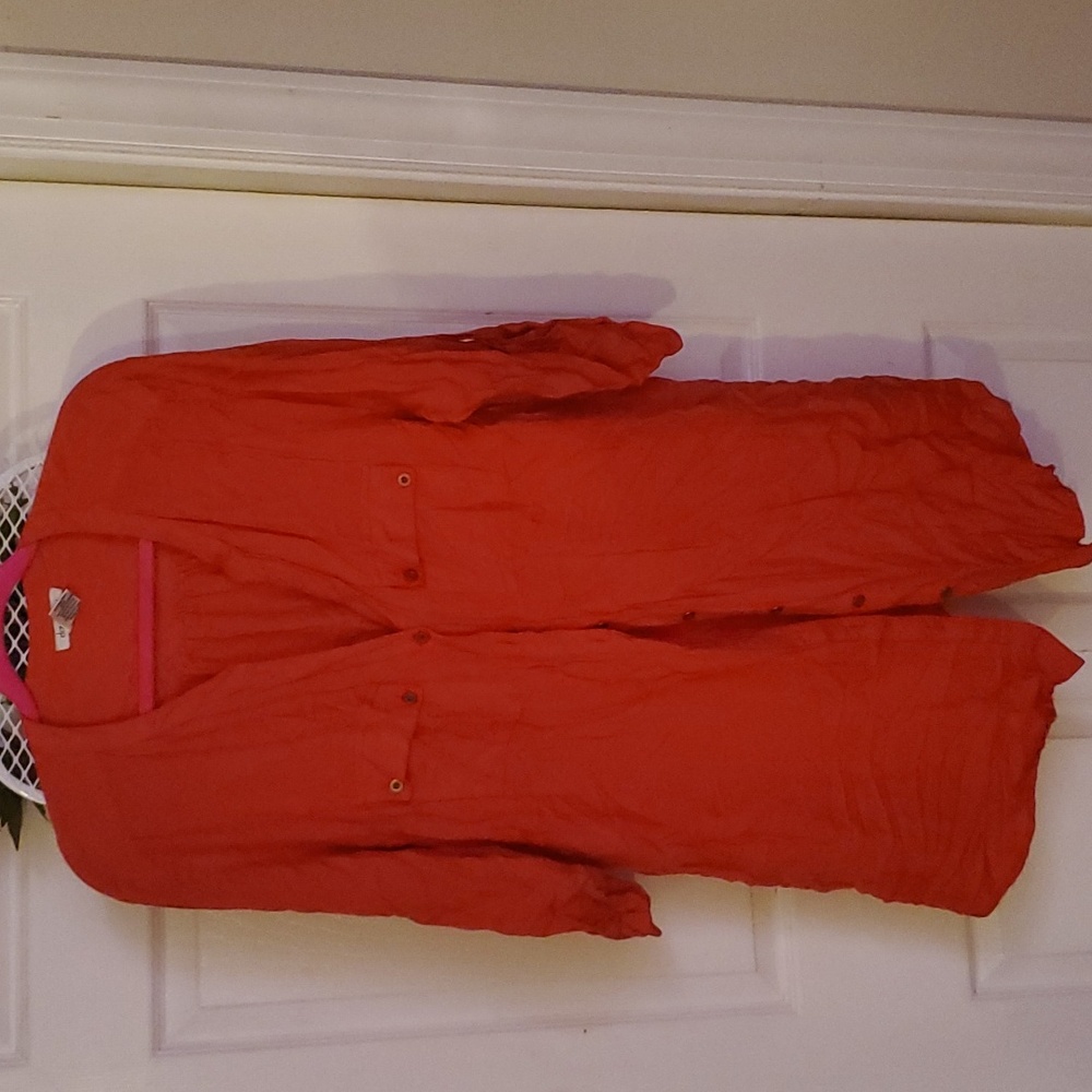 Beautiful blood orange shirt dress